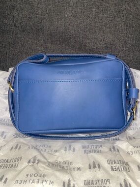 Portland Leather indigo Large Camera Bag
